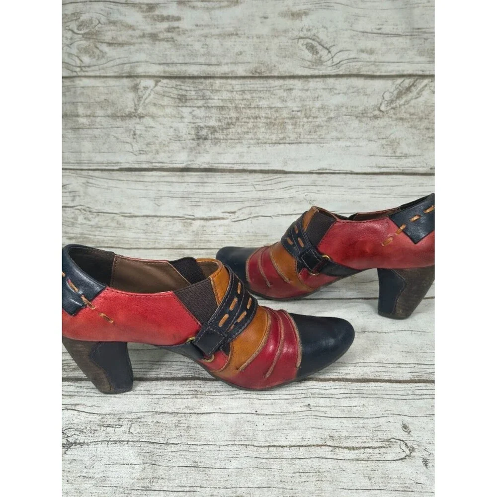 L'Artiste Spring Step Colorful Pumps Boho Chic Wonderous Size 40